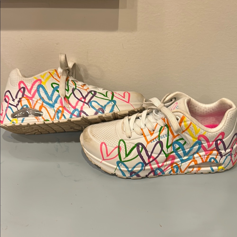 Colorful Heart Kids Sneakers